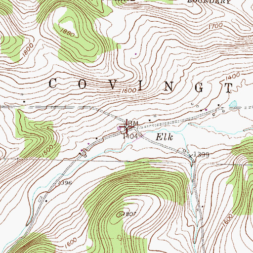 Topographic Map of West Covington, PA