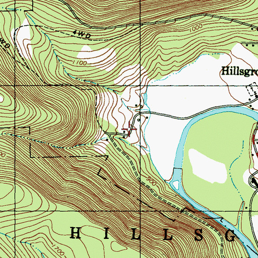 Topographic Map of Plunkett, PA