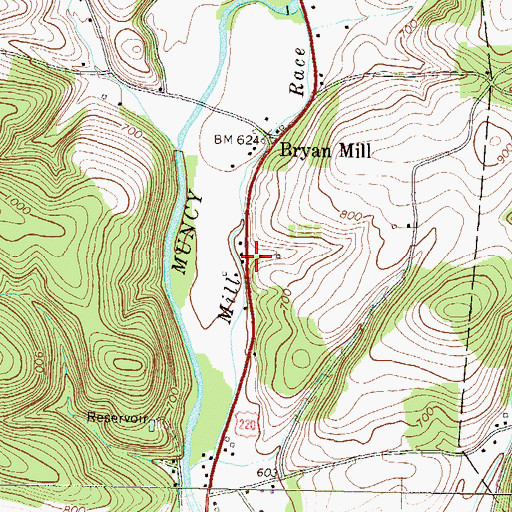Topographic Map of Villa Grove, PA