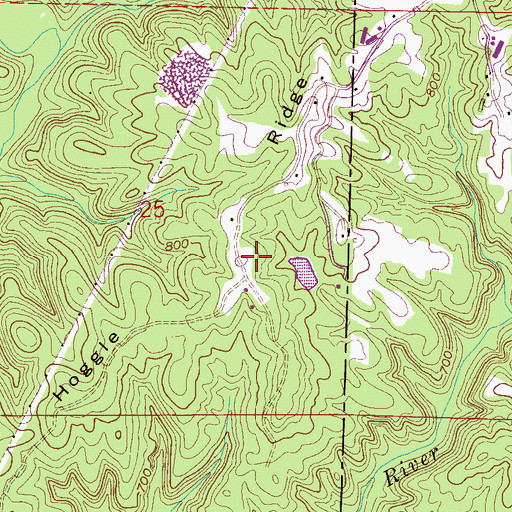 Topographic Map of Hoggle Ridge, AL
