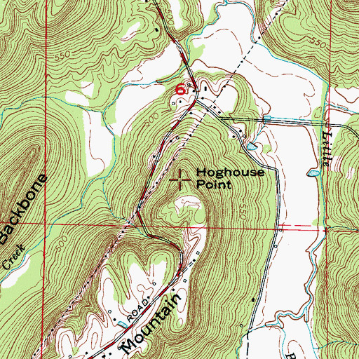 Topographic Map of Hoghouse Point, AL