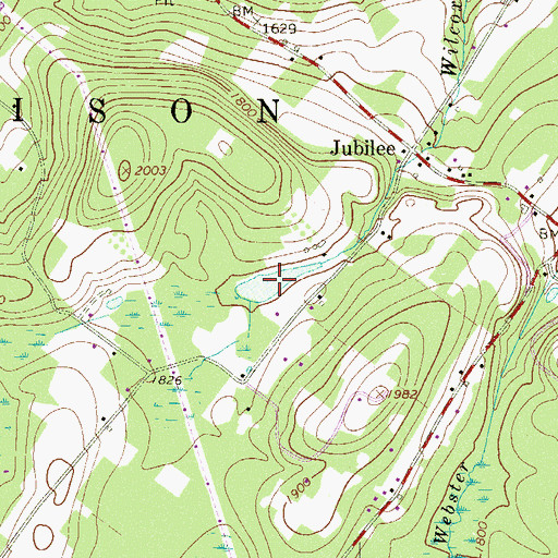 Topographic Map of Upper Wilcox Pond, PA