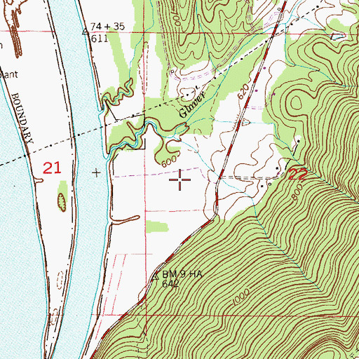 Topographic Map of Hogjaw Valley, AL