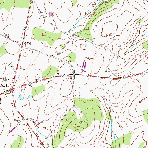 Topographic Map of Elim, PA