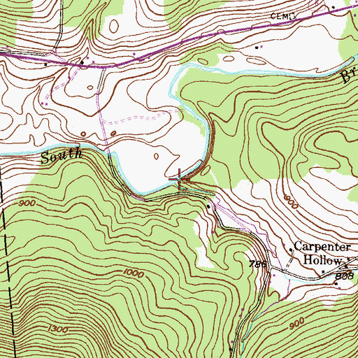 Topographic Map of Trout Brook, PA