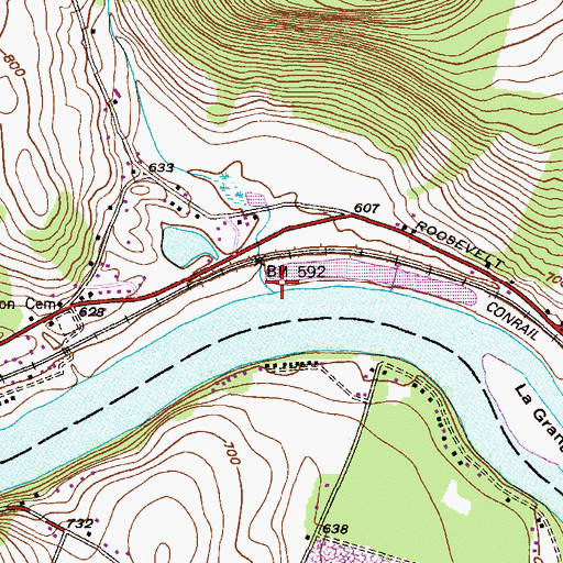 Topographic Map of Jackson Creek, PA