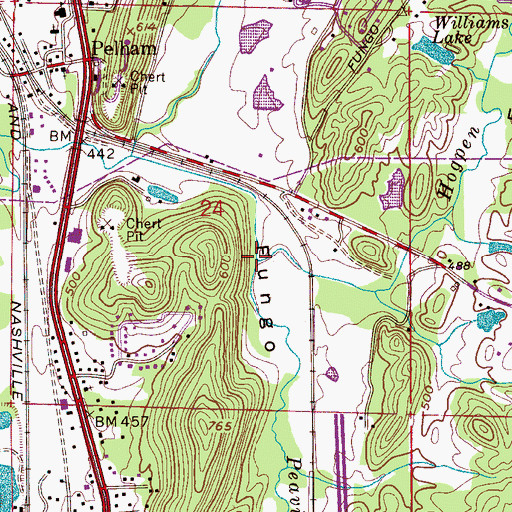Topographic Map of Hogpen Creek, AL