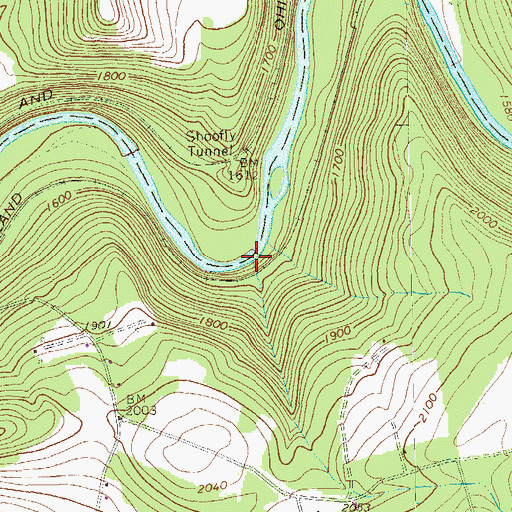 Topographic Map of Lost Run, PA