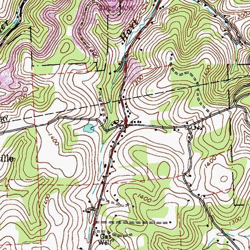 Topographic Map of Greenville, PA