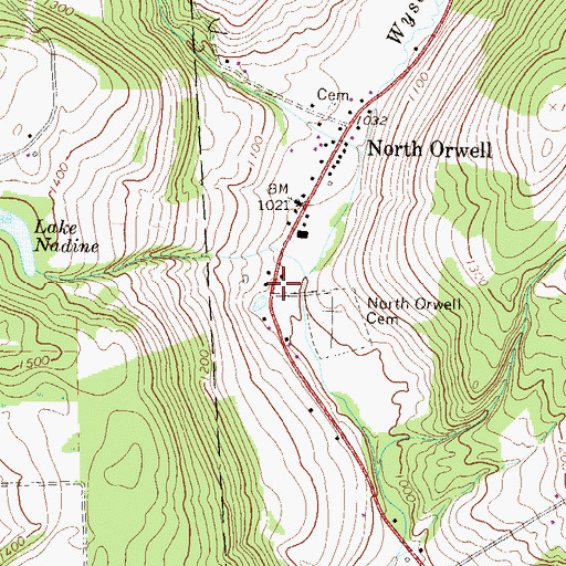 Topographic Map of Russellville, PA