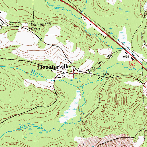 Topographic Map of Decaturville, PA