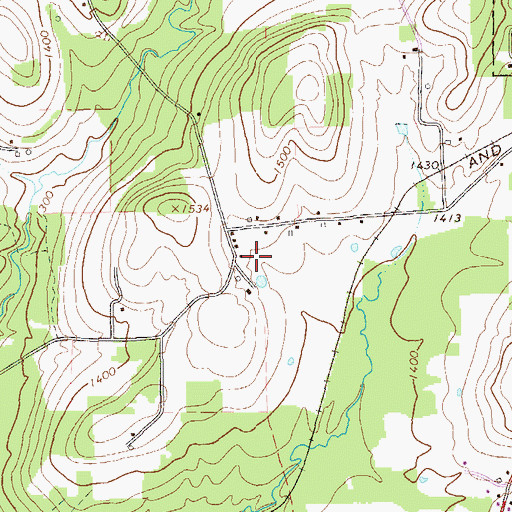 Topographic Map of Beaver City, PA