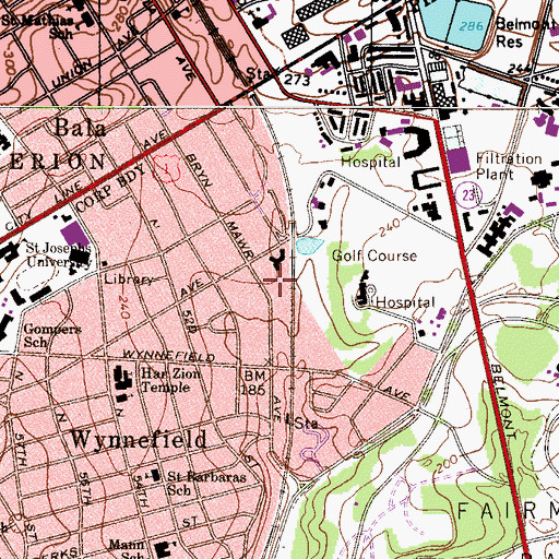 Topographic Map of Georges Run (historical), PA