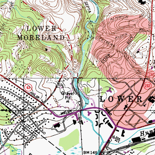 Topographic Map of Terwood Run, PA