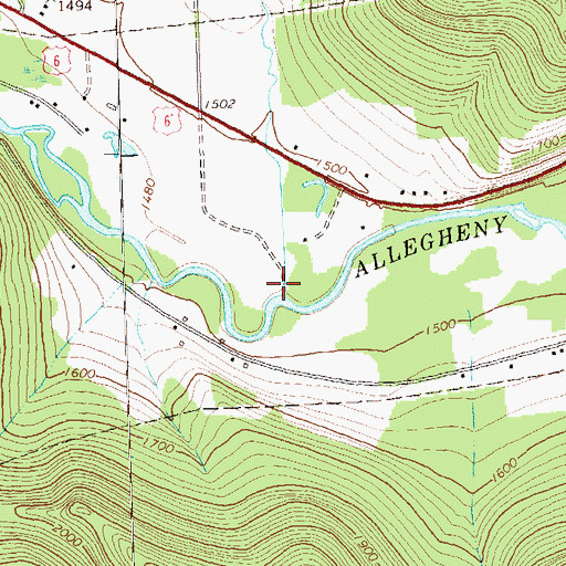 Topographic Map of Coleman Creek, PA