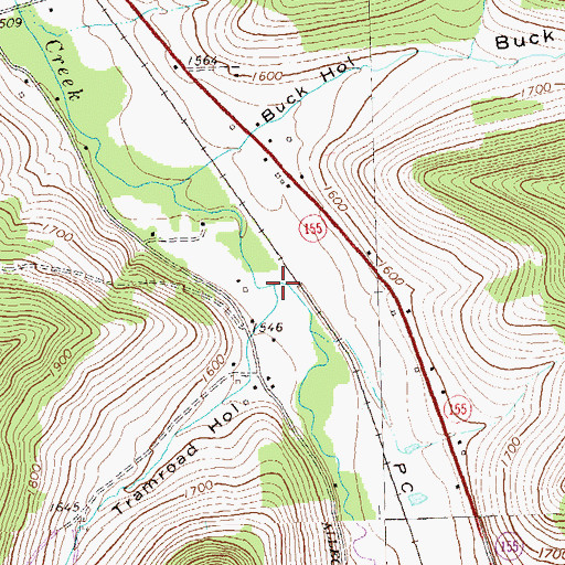 Topographic Map of Long Run, PA