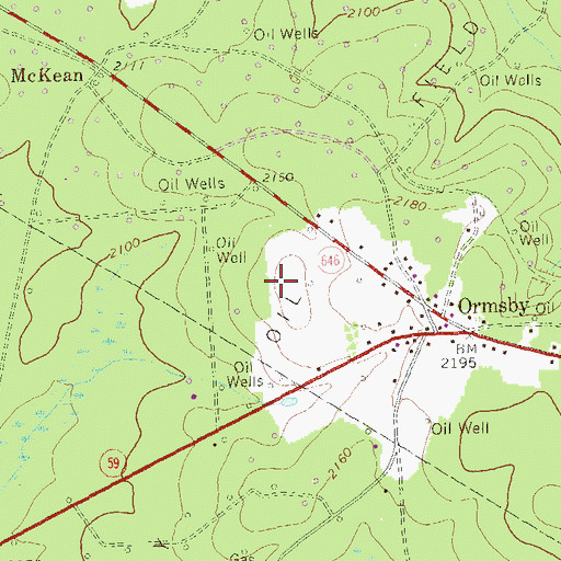 Topographic Map of Ormsbys Summit, PA