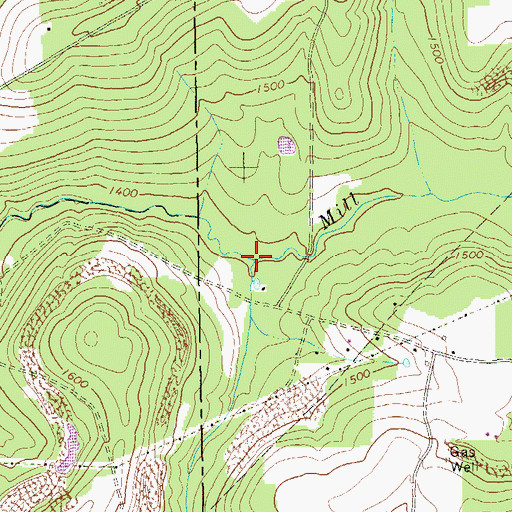 Topographic Map of Kyle Run, PA