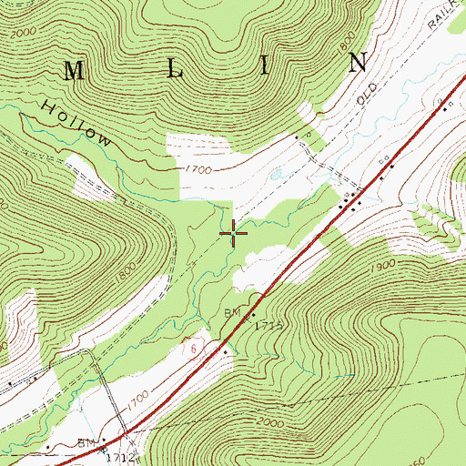 Topographic Map of Wildcat Run, PA