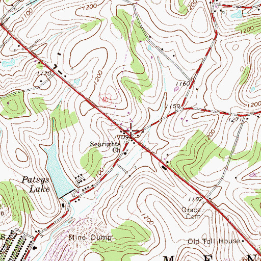 Topographic Map of Sea Right, PA