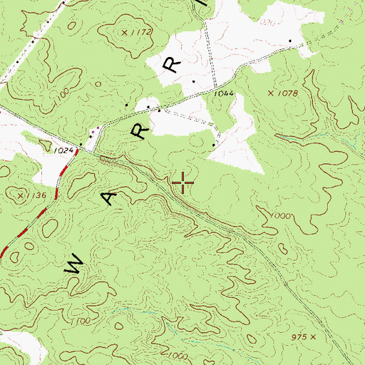 Topographic Map of Pulpit Rocks, PA