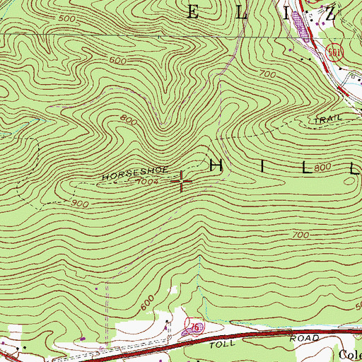 Topographic Map of Eagle Rock, PA