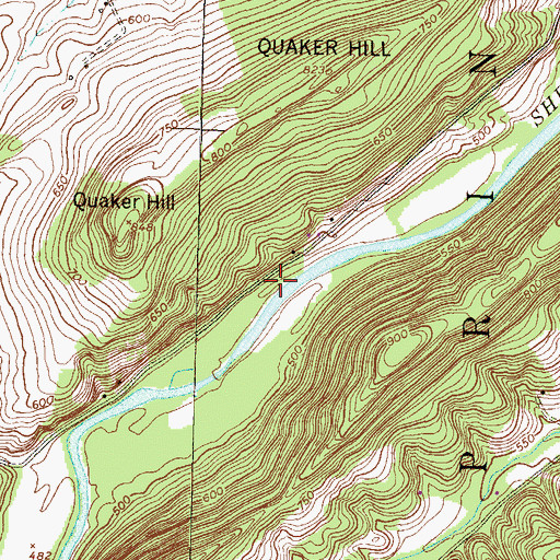 Topographic Map of Warm Springs, PA