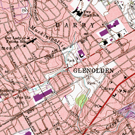 Topographic Map of Shipley Branch, PA