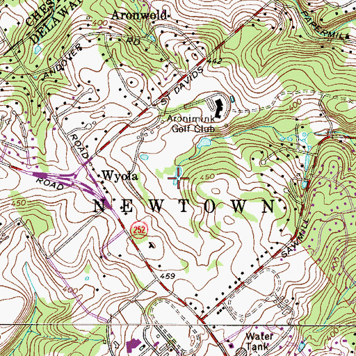 Topographic Map of Thomas Run, PA