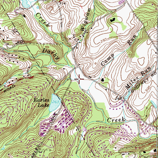Topographic Map of Saw Mill Run, PA
