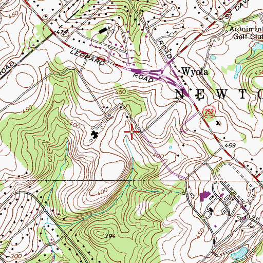 Topographic Map of Lewis Run, PA