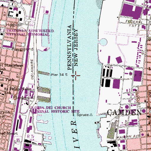 Topographic Map of Wind Mill Island (historical), PA