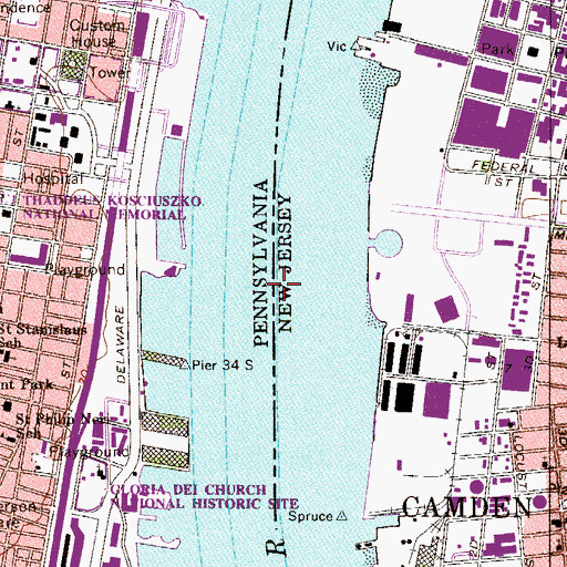 Topographic Map of Smith Island (historical), PA