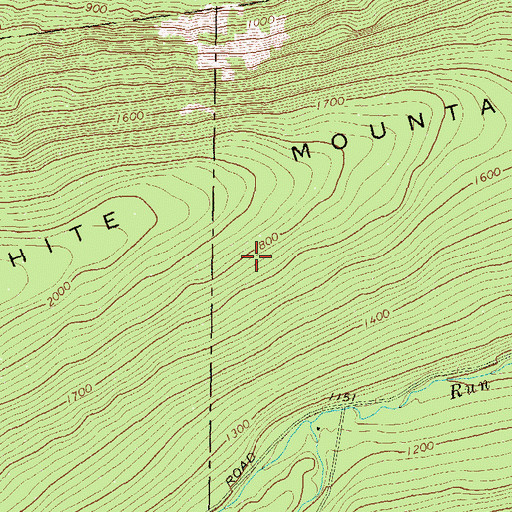 Topographic Map of White Mountain Wild Area, PA