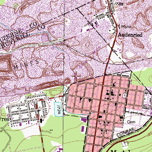 Topographic Map of Honey Brook, PA