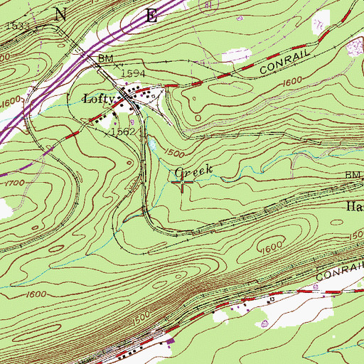 Topographic Map of Sinking Run, PA