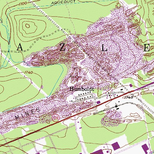 Topographic Map of Horse Shoe Swamp, PA