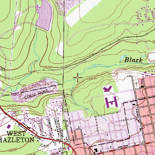 Topographic Map of Gravel Run, PA