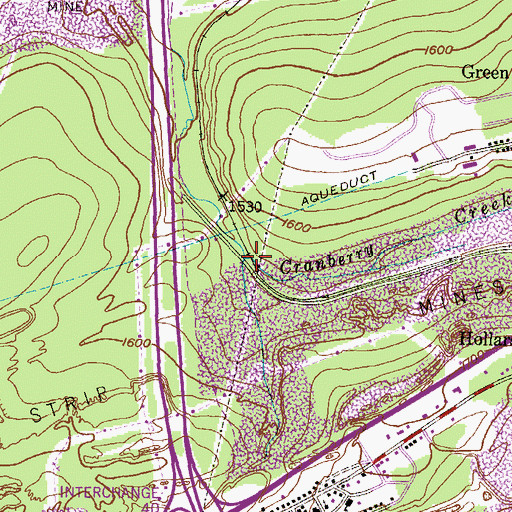 Topographic Map of Long Run, PA