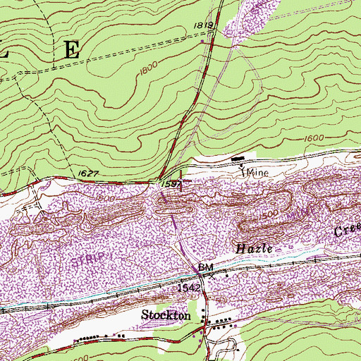 Topographic Map of Middletown, PA