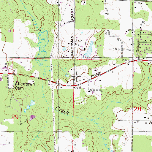Topographic Map of Holiness Church, AL