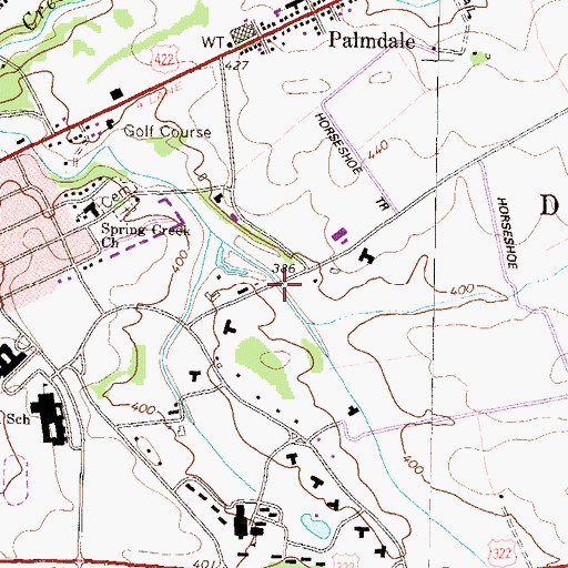 Topographic Map of Spring Creek Springs, PA