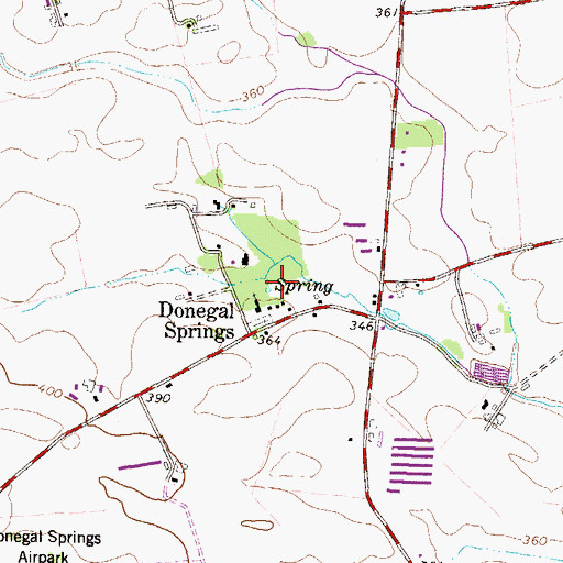 Topographic Map of Donegal Spring, PA