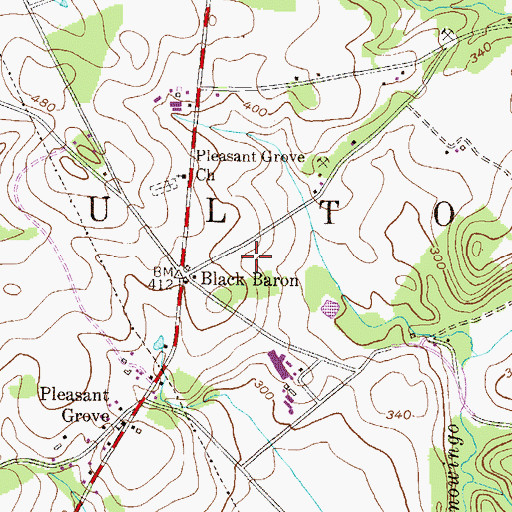 Topographic Map of Black Barren Spring, PA