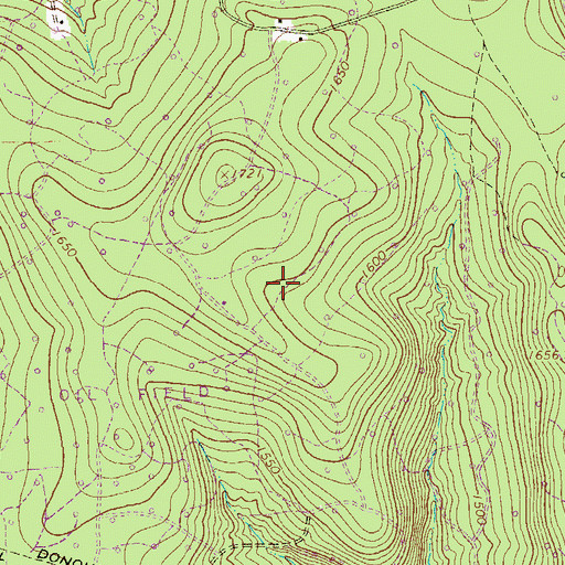 Topographic Map of Cashup, PA