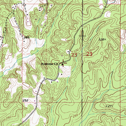 Topographic Map of Holiness Church, AL