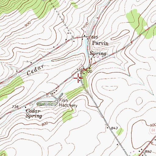 Topographic Map of Lamey Spring, PA