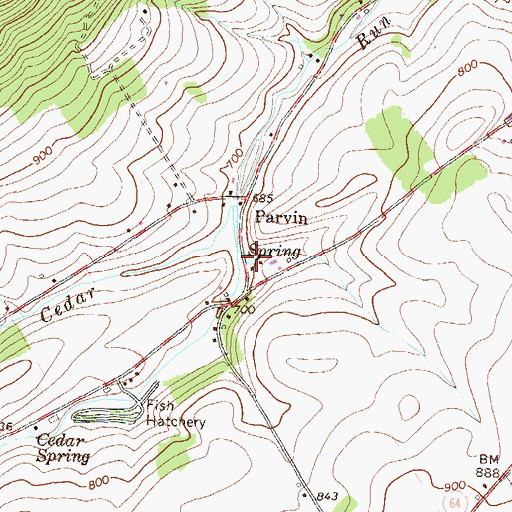 Topographic Map of McLane Spring, PA