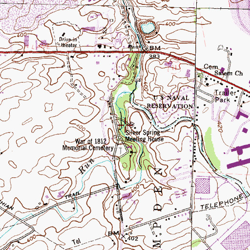 Topographic Map of Silver Spring, PA