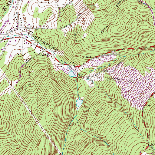 Topographic Map of Cool Spring, PA
